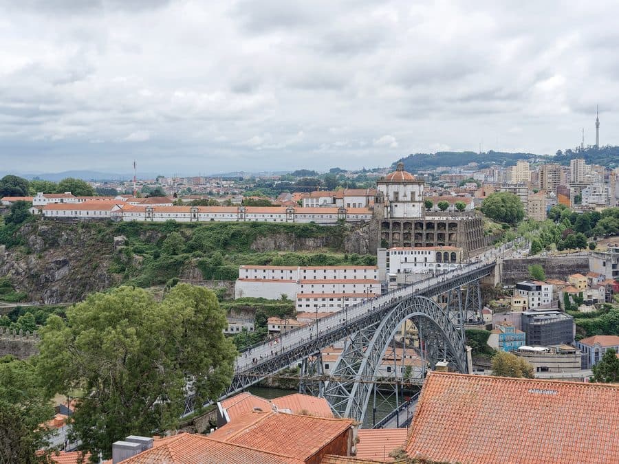 The rooftops of Porto stepping down towards the Douro
